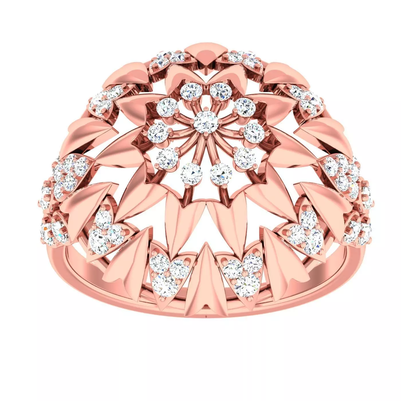 High Jewelry Cocktail Rings 3dm stl render-1 details 3D print model_0