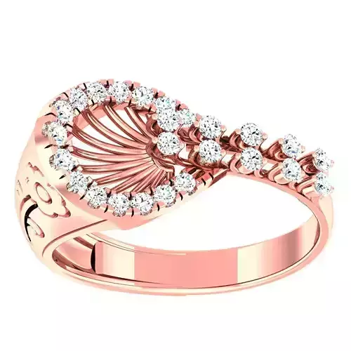High Jewelry Cocktail Rings 3dm stl render-1 details 3D print model