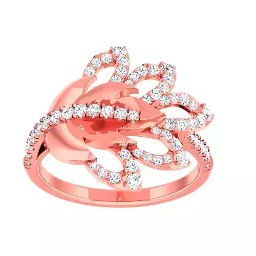 High Jewelry Cocktail Rings 3dm stl render-1 details