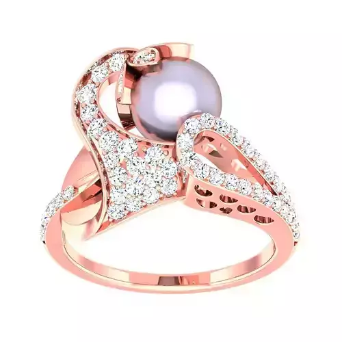 High Jewelry Cocktail Rings 3dm stl render-1 details