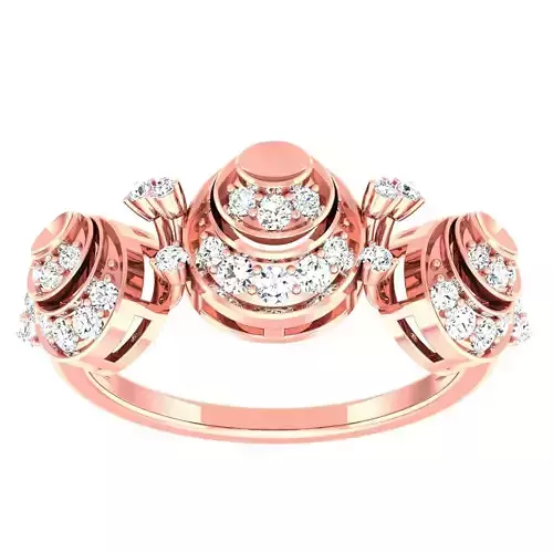 High Jewelry Cocktail Rings 3dm stl render-1 details