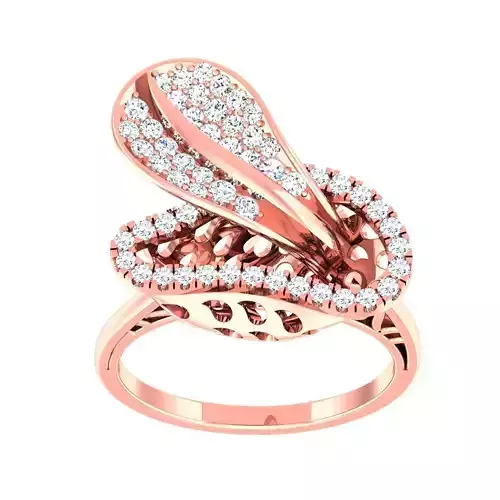 High Jewelry Cocktail Rings 3dm stl render-1 details 3D print model