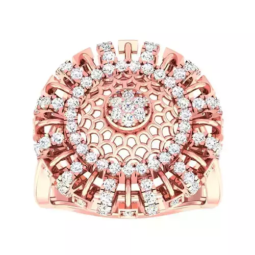 High Jewelry Cocktail Rings 3dm stl render-1 details