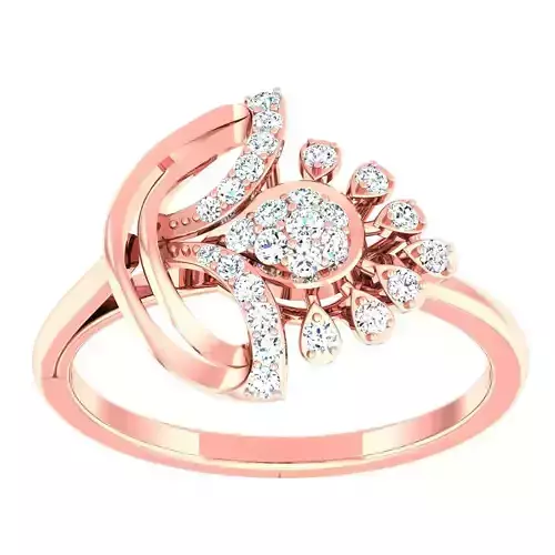 High Jewelry Cocktail Rings 3dm stl render-1 details