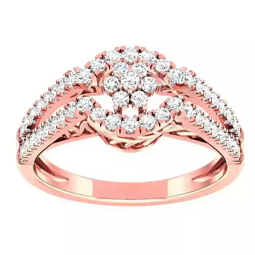 High Jewelry Cocktail Rings 3dm stl render-1 details