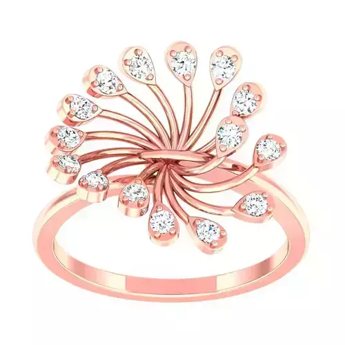 High Jewelry Cocktail Rings 3dm stl render-1 details