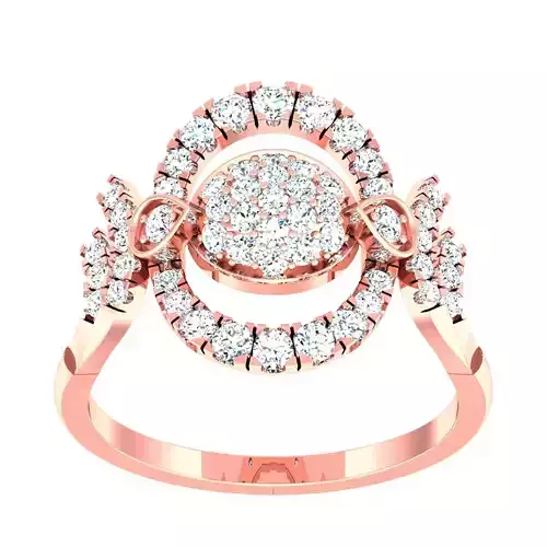 High Jewelry Cocktail Rings 3dm stl render-1 details