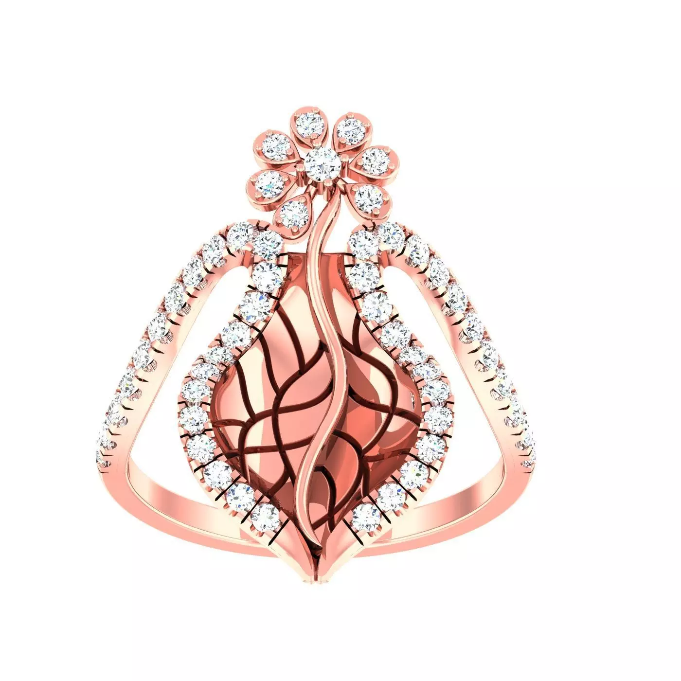 High Jewelry Cocktail Rings 3dm stl render-1 details 3D print model_0