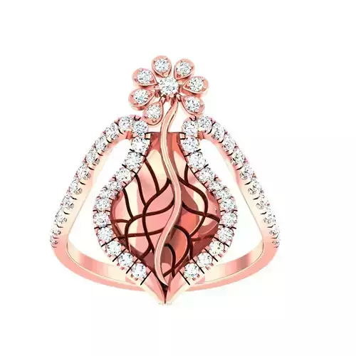 High Jewelry Cocktail Rings 3dm stl render-1 details 3D print model