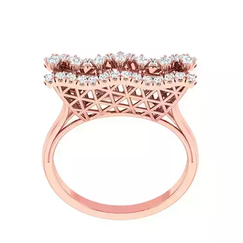 High Jewelry Cocktail Rings 3dm stl render-1 details