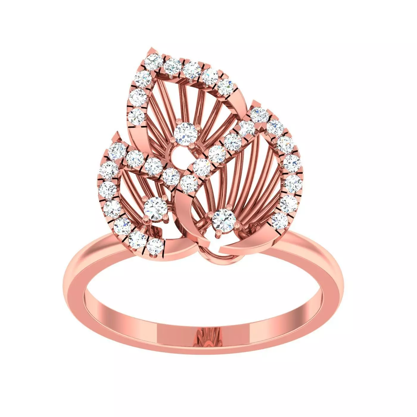 High Jewelry Cocktail Rings 3dm stl render-1 details 3D print model_0