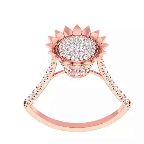 High Jewelry Cocktail Rings 3dm stl render-1 details