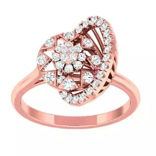 High Jewelry Cocktail Rings 3dm stl render-1 details