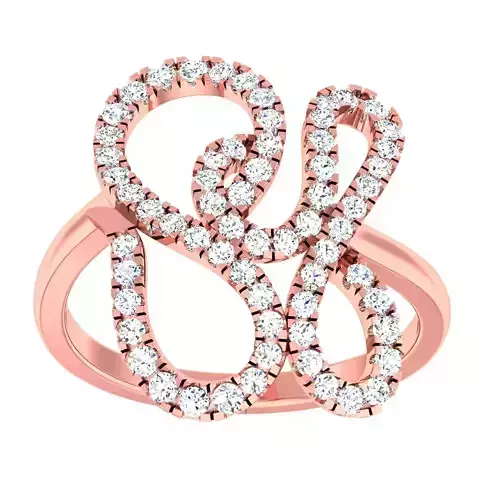 High Jewelry Cocktail Rings 3dm stl render-1 details