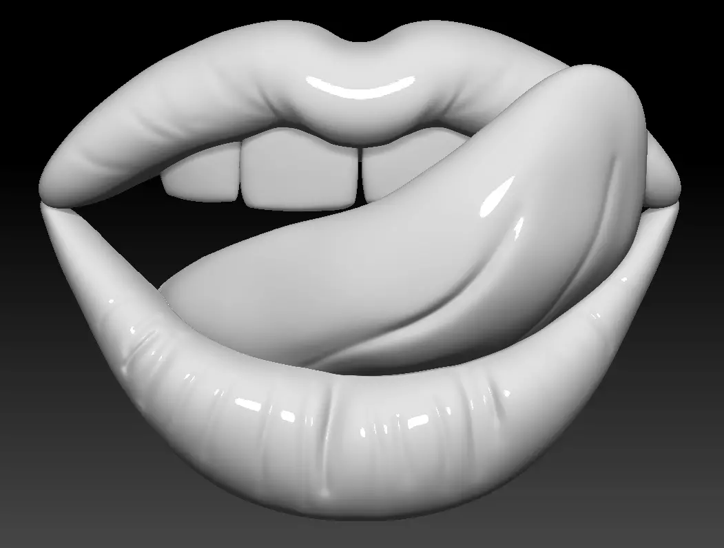 Lips Lick 3D print model_0
