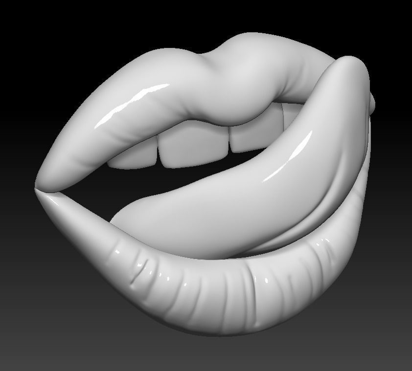 Lips Lick 3D print model_8