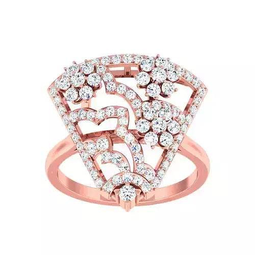 High Jewelry Cocktail Rings 3dm stl render-1 details