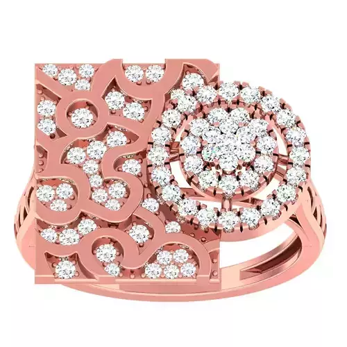 High Jewelry Cocktail Rings 3dm stl render-1 details