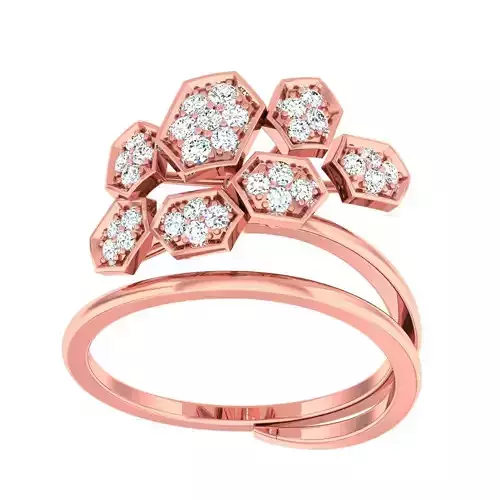 High Jewelry Cocktail Rings 3dm stl render-1 details