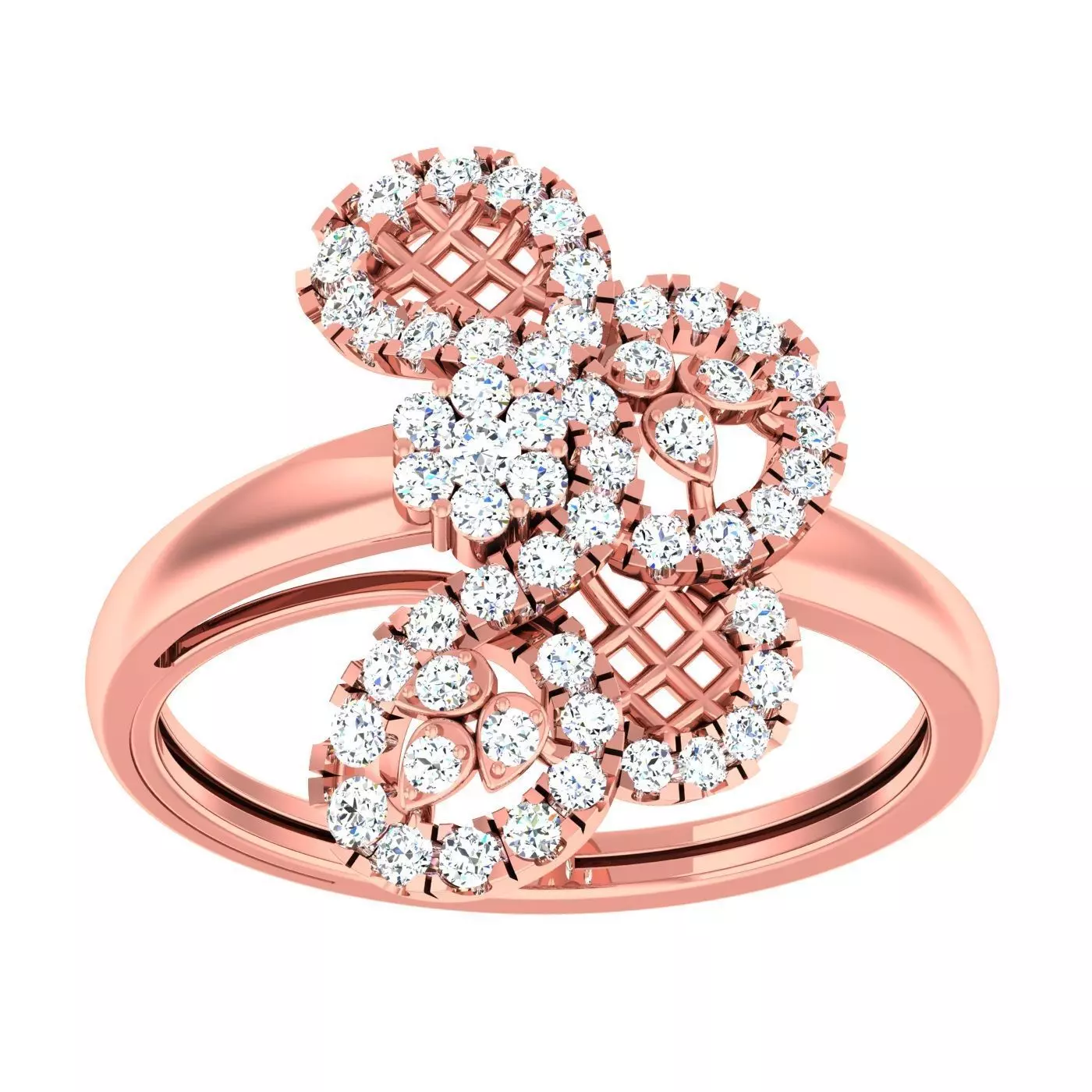 High Jewelry Cocktail Rings 3dm stl render-1 details 3D print model_0