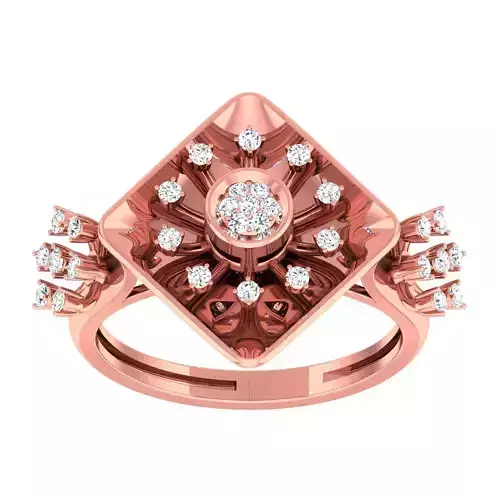 High Jewelry Cocktail Rings 3dm stl render-1 details