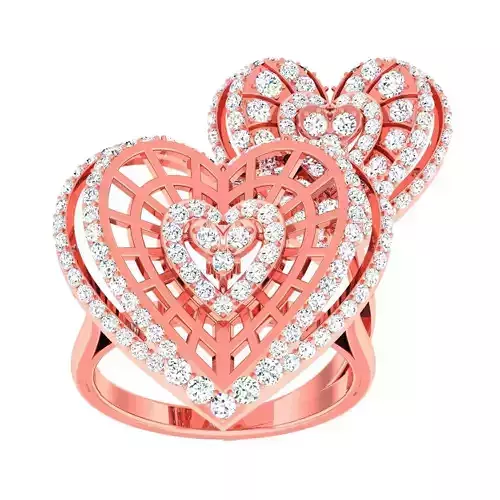 High Jewelry Cocktail Rings 3dm stl render-1 details