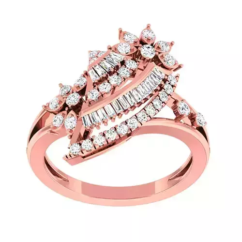 High Jewelry Cocktail Rings 3dm stl render-1 details