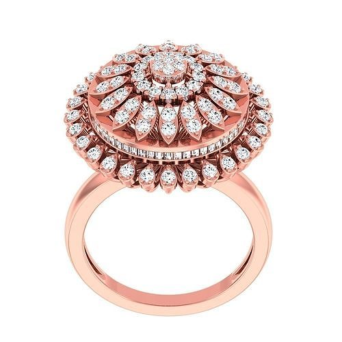 High Jewelry Cocktail Rings 3dm stl render-1 details 3D print model