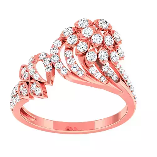 High Jewelry Cocktail Rings 3dm stl render-1 details