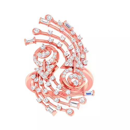 High Jewelry Cocktail Rings 3dm stl render-1 details