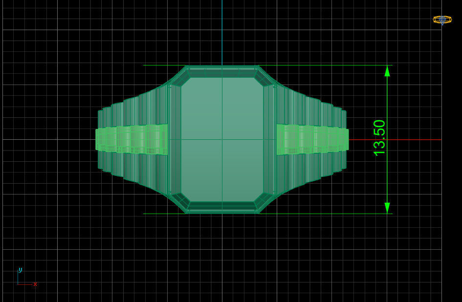 men ring  jewelry Gold  silver 3D print model_5