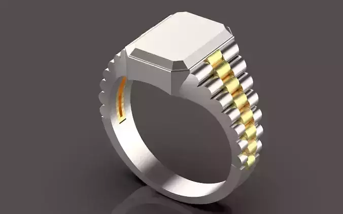 men ring  jewelry Gold  silver