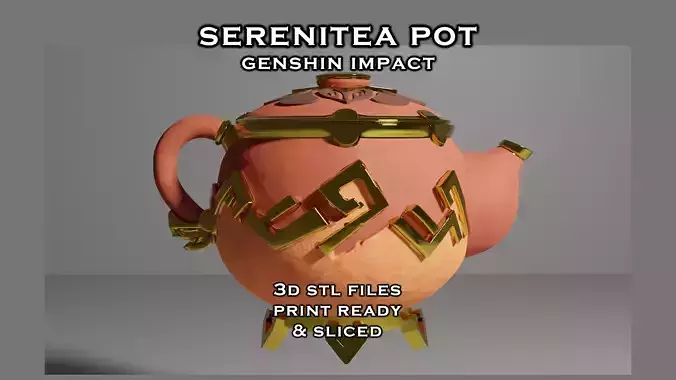 Serenitea Pot Keychain Genshin Impact Ornament 3D Print Ready 3D print model