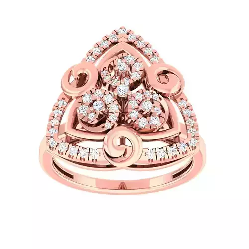 High Jewelry Cocktail Rings 3dm stl render-1 details 3D print model