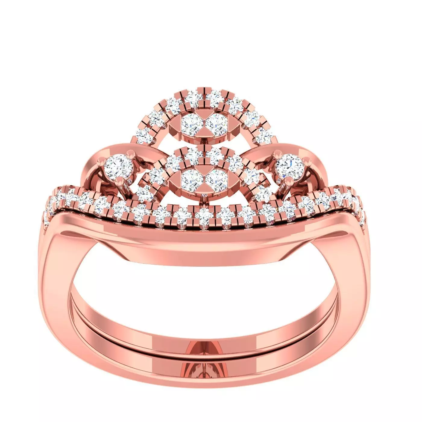 High Jewelry Cocktail Rings 3dm stl render-1 details 3D print model_0