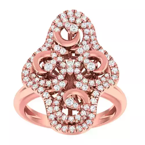 High Jewelry Cocktail Rings 3dm stl render-1 details 3D print model