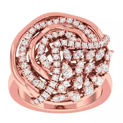 High Jewelry Cocktail Rings 3dm stl render-1 details 3D print model