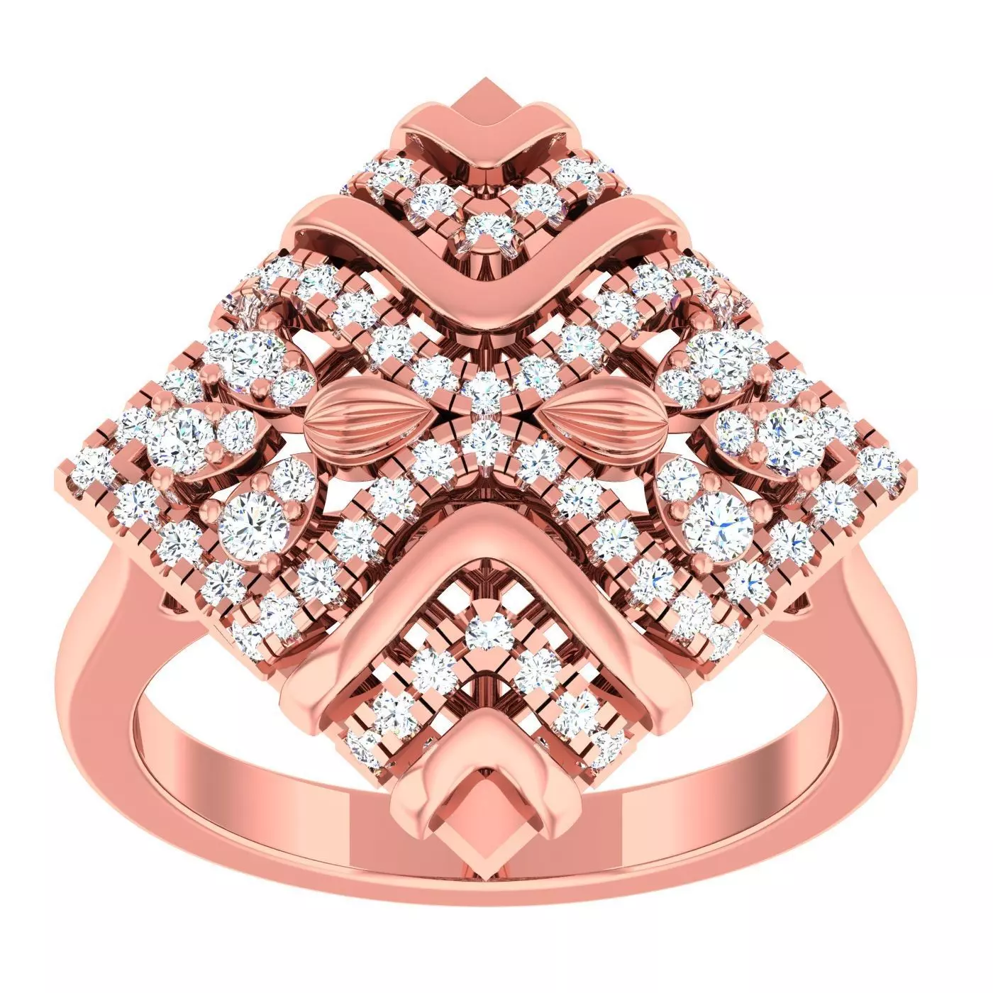 High Jewelry Cocktail Rings 3dm stl render-1 details 3D print model_0