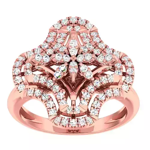 High Jewelry Cocktail Rings 3dm stl render-1 details 3D print model
