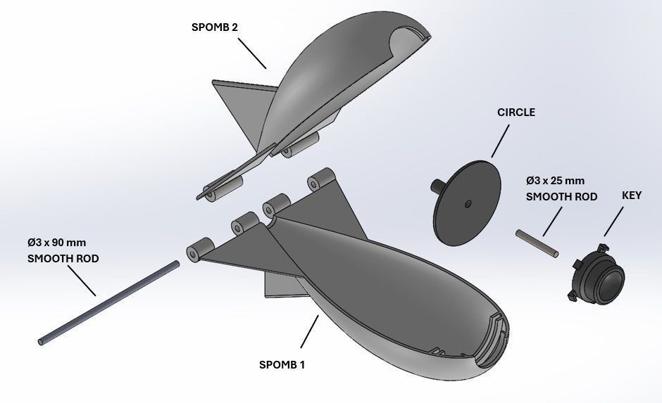 Rocket for carpfishing 3D print model_10