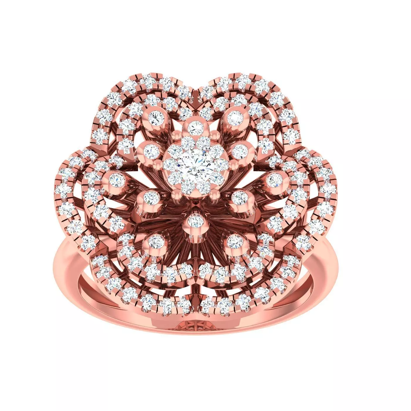 High Jewelry Cocktail Rings 3dm stl render-1 details 3D print model_0