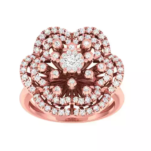 High Jewelry Cocktail Rings 3dm stl render-1 details 3D print model