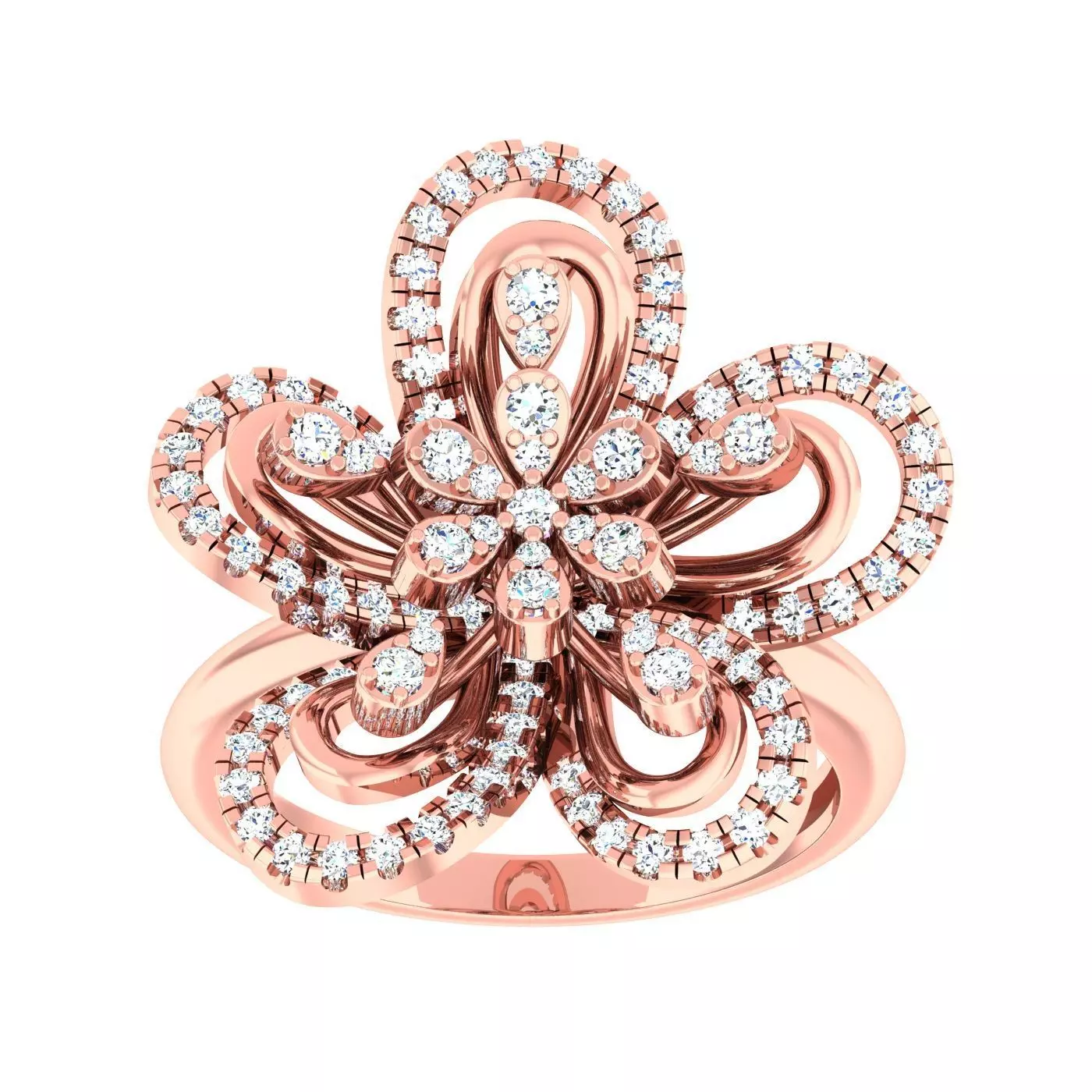 High Jewelry Cocktail Rings 3dm stl render-1 details 3D print model_0