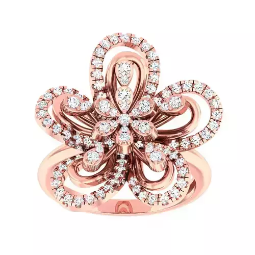 High Jewelry Cocktail Rings 3dm stl render-1 details 3D print model