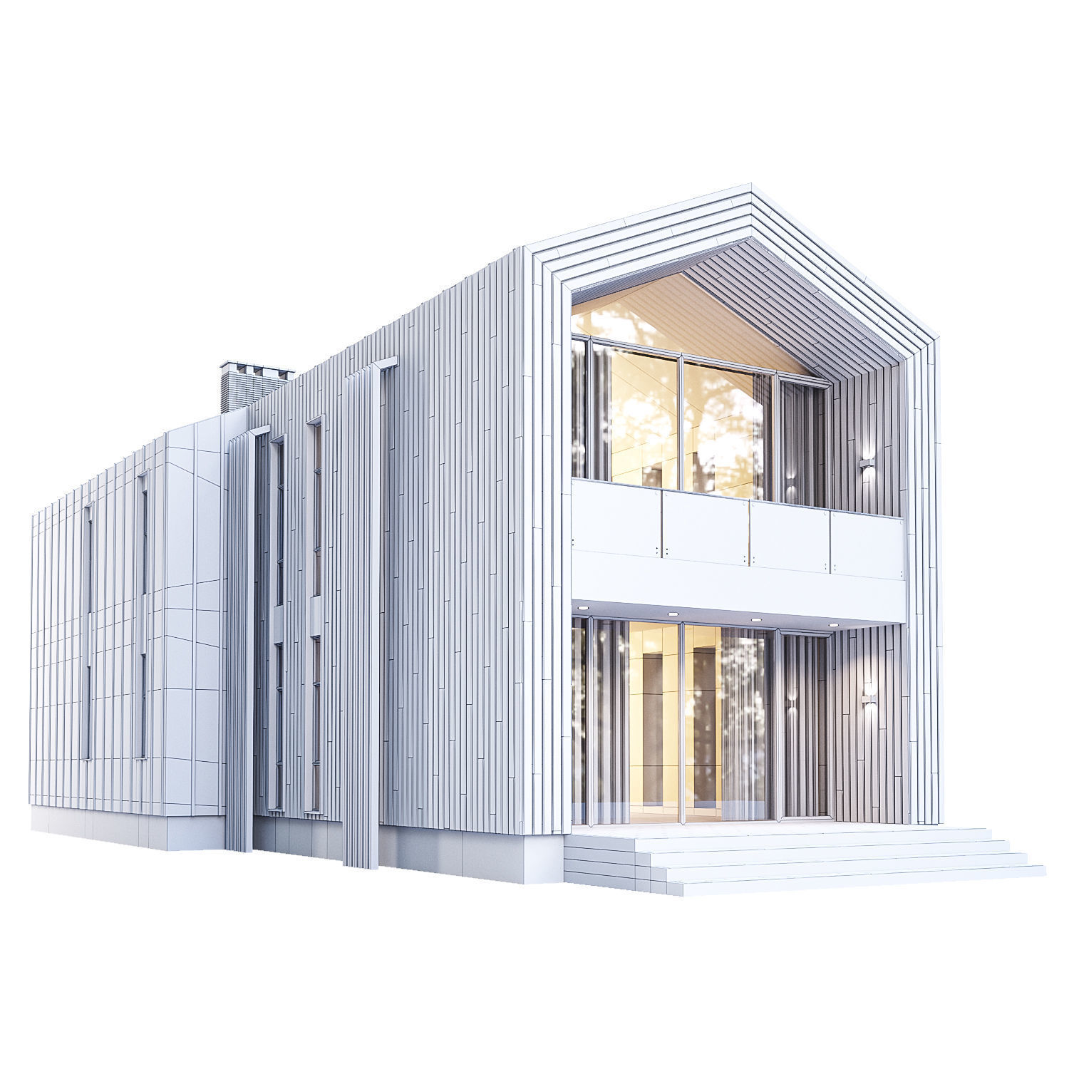 Barn House 3D model_4