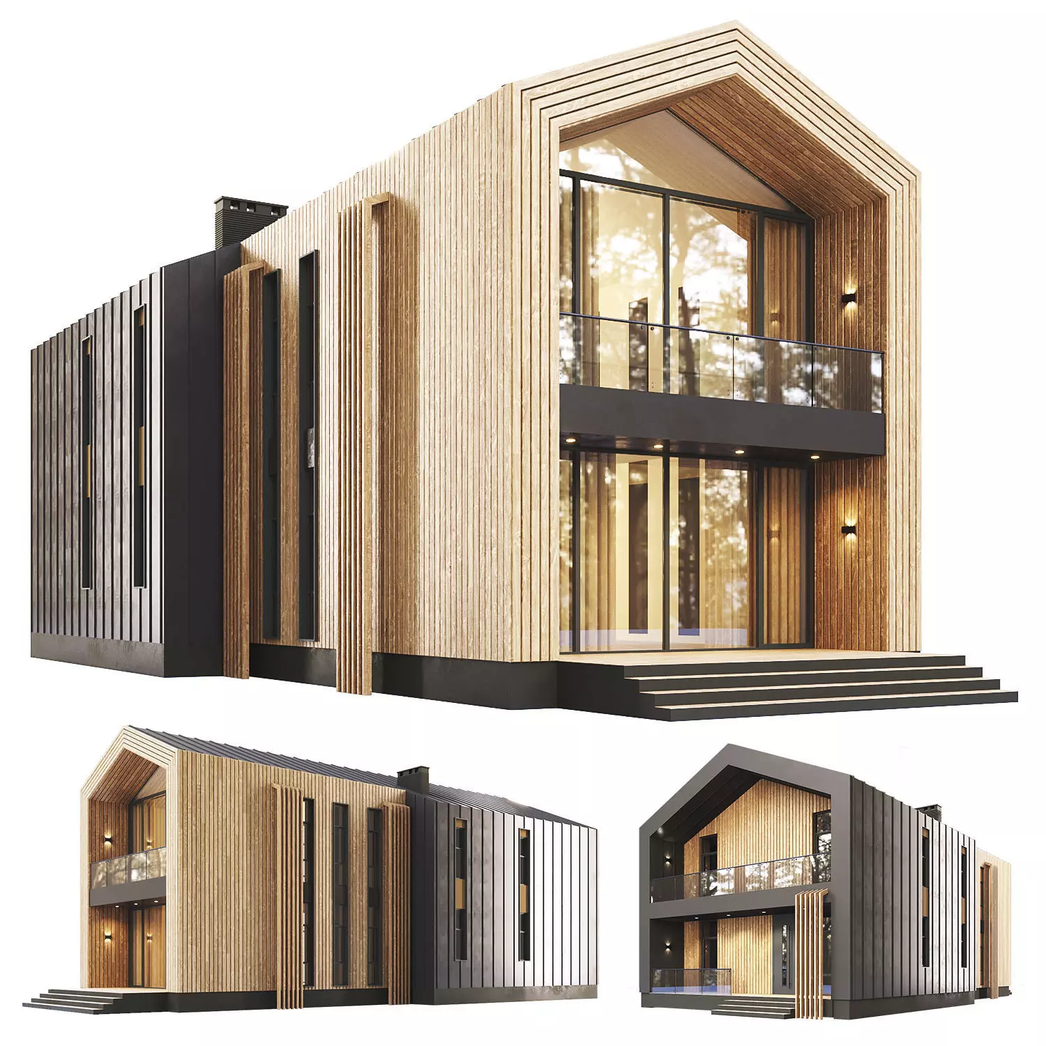 Barn House 3D model_0