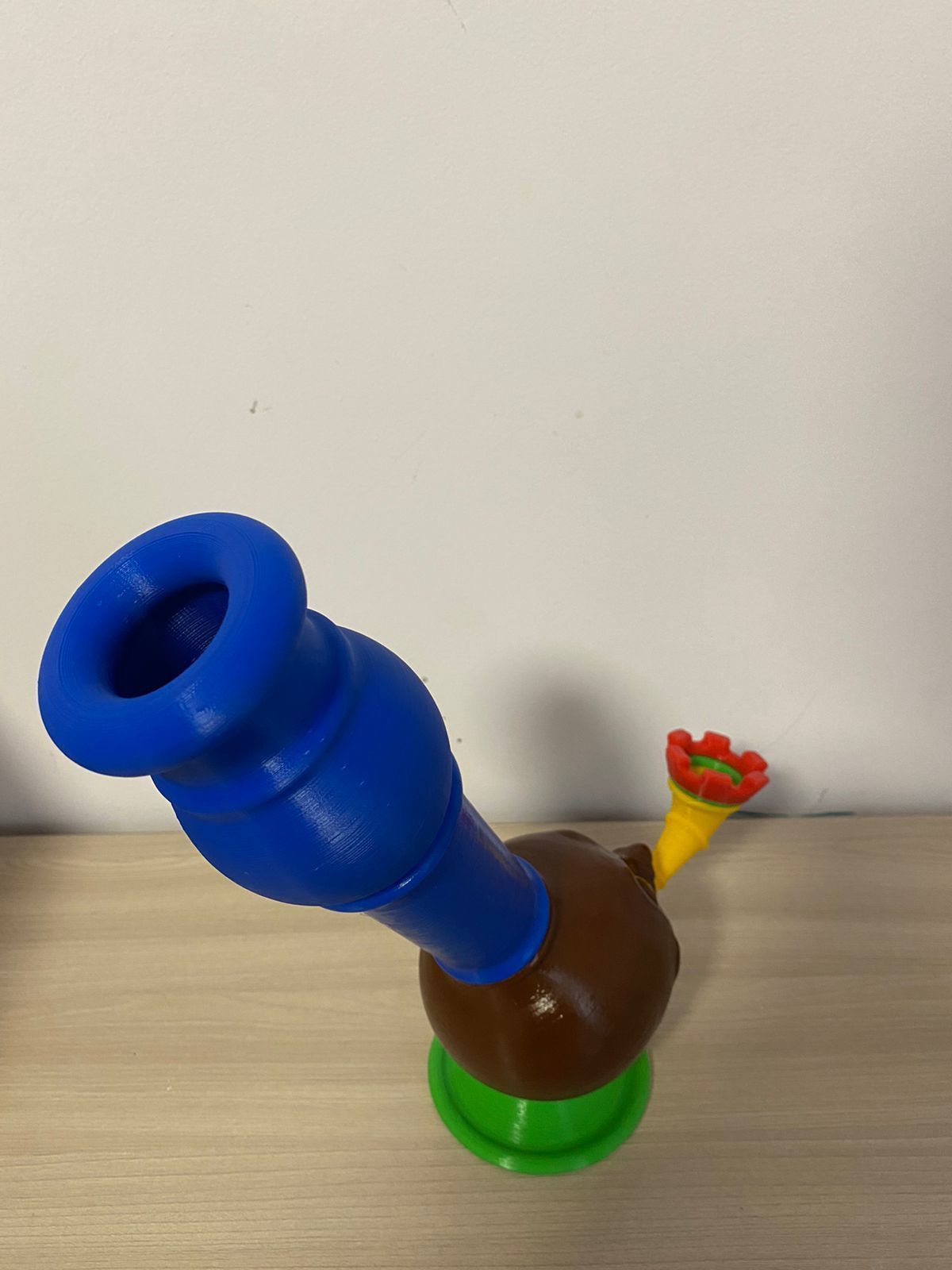 Bong Bong toy pipe with flower 3D print model_9
