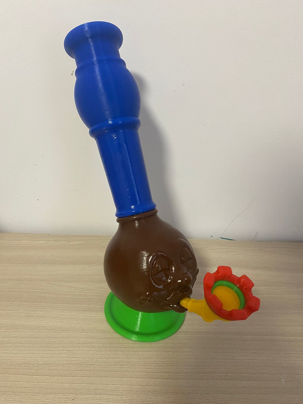 Bong Bong toy pipe with flower 3D print model_5