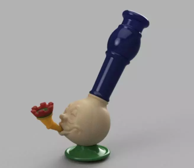 Bong Bong toy pipe with flower 3D print model_0