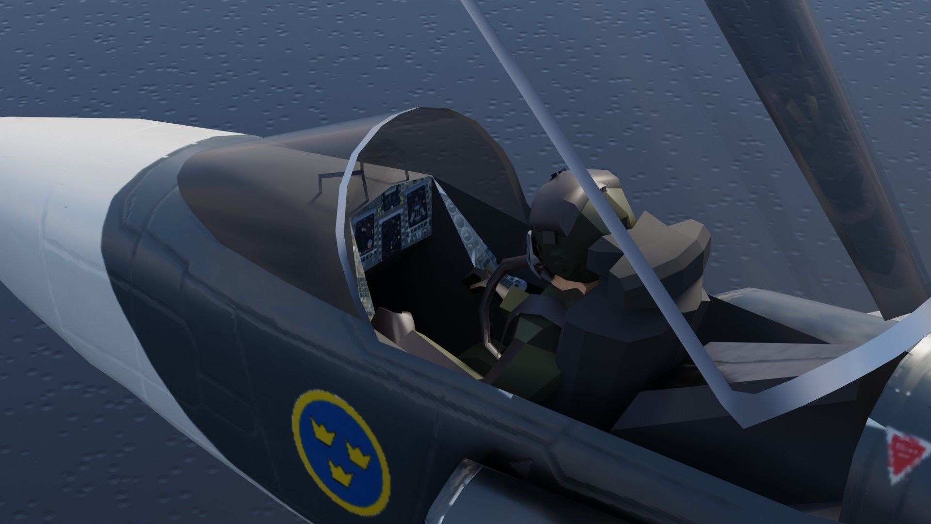 SAAB JAS-39 Gripen Low-poly 3D model_23